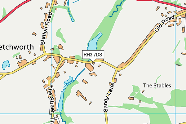 RH3 7DS map - OS VectorMap District (Ordnance Survey)