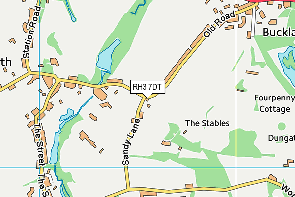 RH3 7DT map - OS VectorMap District (Ordnance Survey)