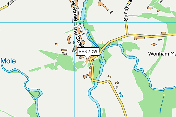 RH3 7DW map - OS VectorMap District (Ordnance Survey)