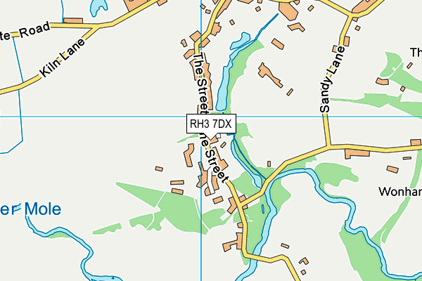 RH3 7DX map - OS VectorMap District (Ordnance Survey)