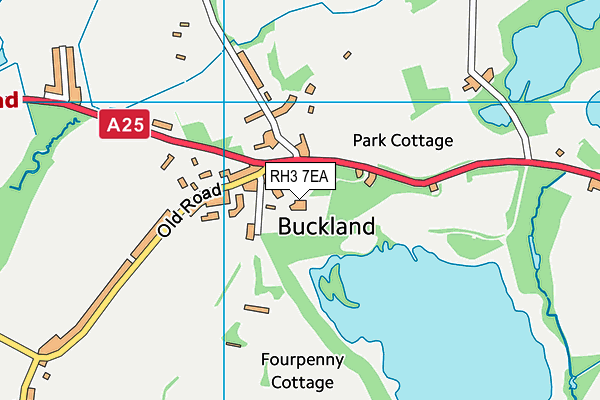 RH3 7EA map - OS VectorMap District (Ordnance Survey)