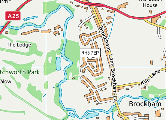 RH3 7EP map - OS VectorMap District (Ordnance Survey)