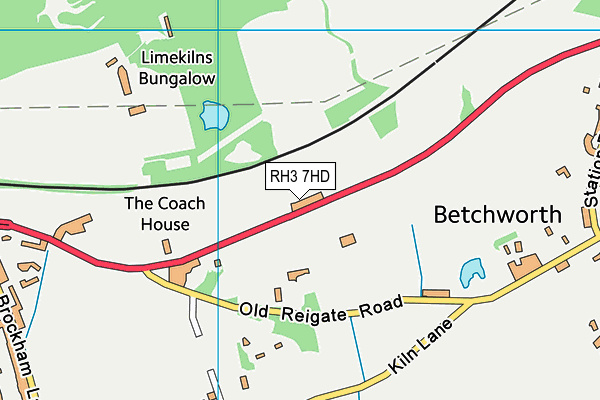 RH3 7HD map - OS VectorMap District (Ordnance Survey)