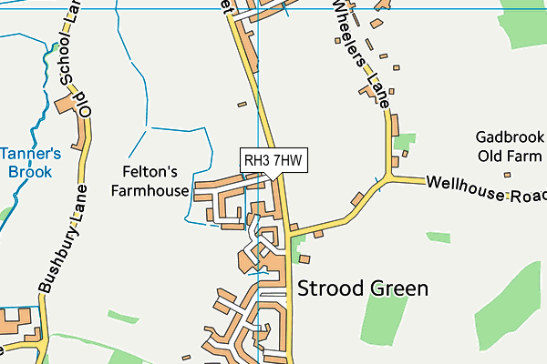 RH3 7HW map - OS VectorMap District (Ordnance Survey)