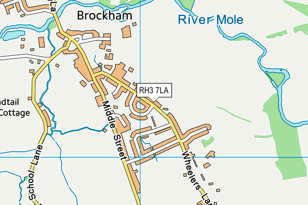 North Downs Primary School map (RH3 7LA) - OS VectorMap District (Ordnance Survey)