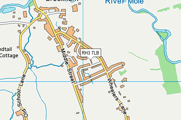 RH3 7LB map - OS VectorMap District (Ordnance Survey)