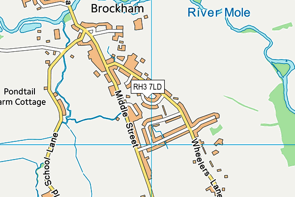 RH3 7LD map - OS VectorMap District (Ordnance Survey)