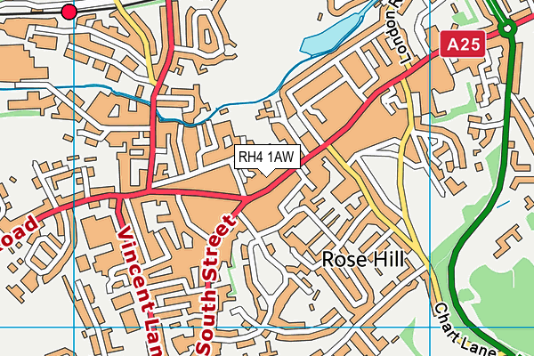 RH4 1AW map - OS VectorMap District (Ordnance Survey)
