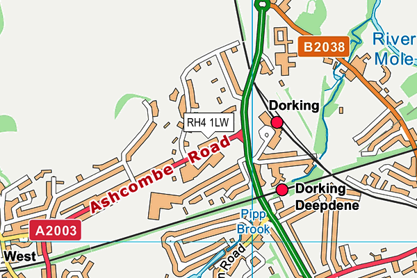 RH4 1LW map - OS VectorMap District (Ordnance Survey)