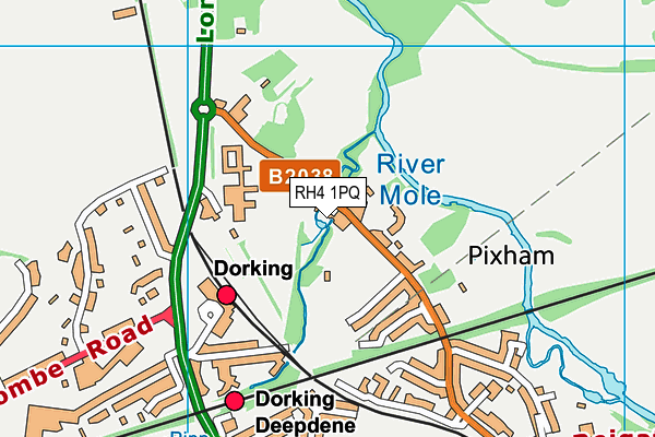 Pixham Sports Ground map (RH4 1PQ) - OS VectorMap District (Ordnance Survey)