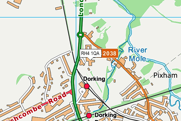 RH4 1QA map - OS VectorMap District (Ordnance Survey)