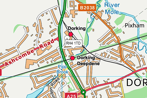 RH4 1TD map - OS VectorMap District (Ordnance Survey)