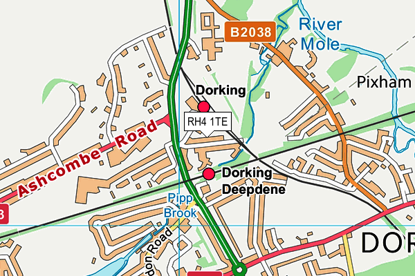 RH4 1TE map - OS VectorMap District (Ordnance Survey)