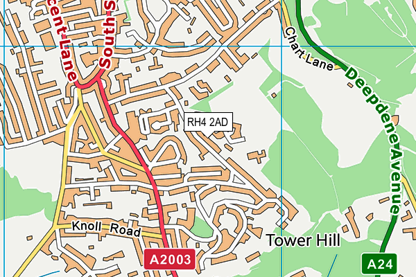 RH4 2AD map - OS VectorMap District (Ordnance Survey)