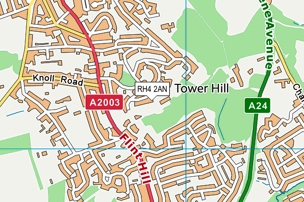 RH4 2AN map - OS VectorMap District (Ordnance Survey)