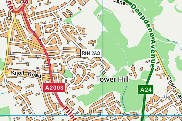 RH4 2AQ map - OS VectorMap District (Ordnance Survey)