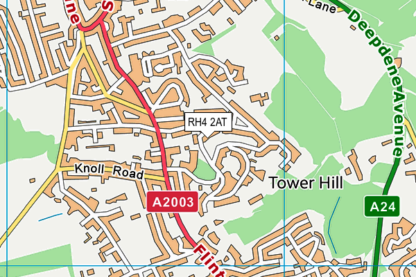 RH4 2AT map - OS VectorMap District (Ordnance Survey)