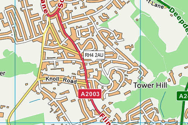 RH4 2AU map - OS VectorMap District (Ordnance Survey)