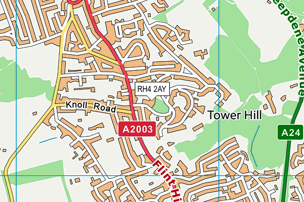 RH4 2AY map - OS VectorMap District (Ordnance Survey)