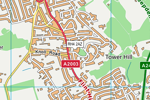 RH4 2AZ map - OS VectorMap District (Ordnance Survey)