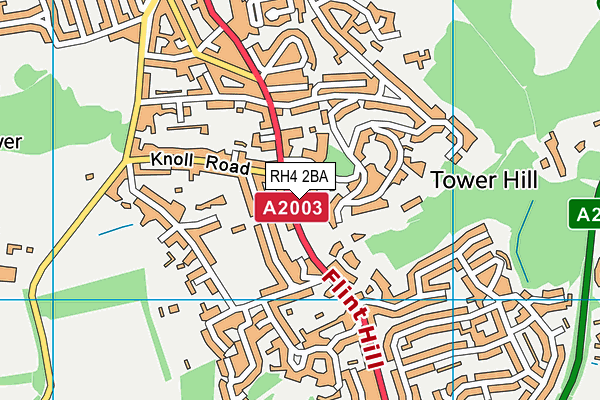 RH4 2BA map - OS VectorMap District (Ordnance Survey)