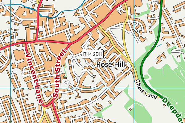 RH4 2DH map - OS VectorMap District (Ordnance Survey)