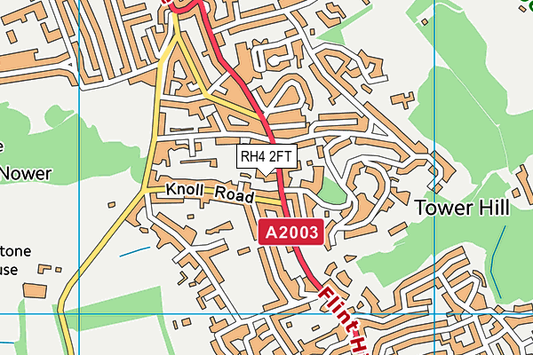 RH4 2FT map - OS VectorMap District (Ordnance Survey)