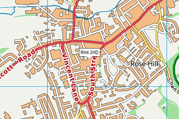 RH4 2HD map - OS VectorMap District (Ordnance Survey)