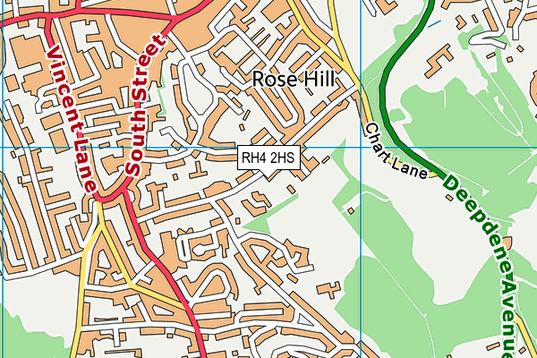 St Paul's CofE (Aided) Primary School map (RH4 2HS) - OS VectorMap District (Ordnance Survey)