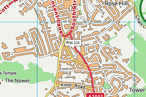 RH4 2JA map - OS VectorMap District (Ordnance Survey)