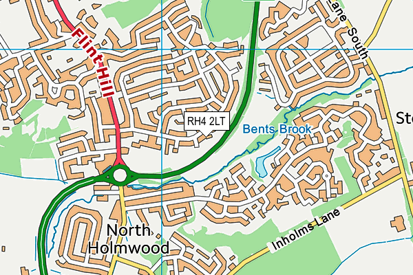 King George V Playing Field (North Holmwood) map (RH4 2LT) - OS VectorMap District (Ordnance Survey)