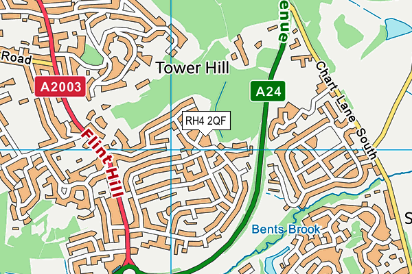 RH4 2QF map - OS VectorMap District (Ordnance Survey)