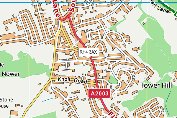 RH4 3AX map - OS VectorMap District (Ordnance Survey)