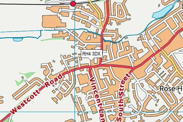RH4 3DX map - OS VectorMap District (Ordnance Survey)