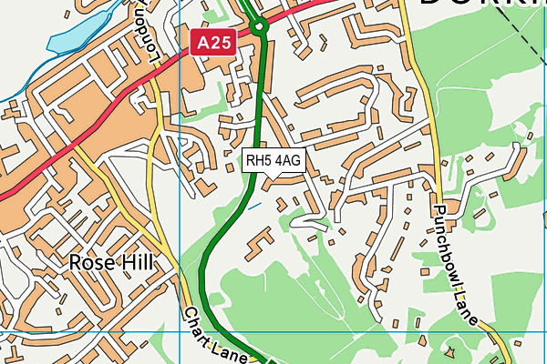 RH5 4AG map - OS VectorMap District (Ordnance Survey)