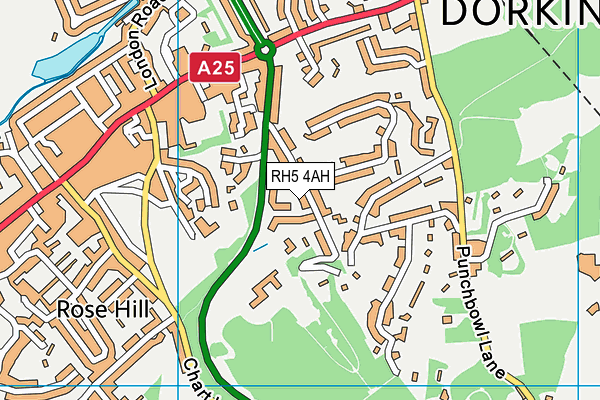 RH5 4AH map - OS VectorMap District (Ordnance Survey)