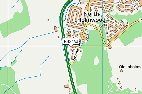 RH5 4AU map - OS VectorMap District (Ordnance Survey)