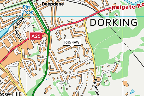 RH5 4AW map - OS VectorMap District (Ordnance Survey)