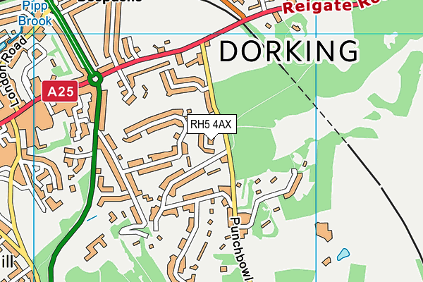 RH5 4AX map - OS VectorMap District (Ordnance Survey)