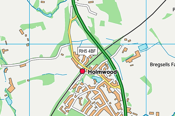 RH5 4BF map - OS VectorMap District (Ordnance Survey)