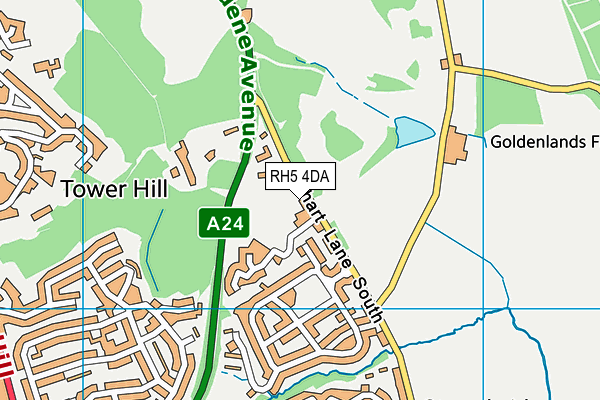 RH5 4DA map - OS VectorMap District (Ordnance Survey)