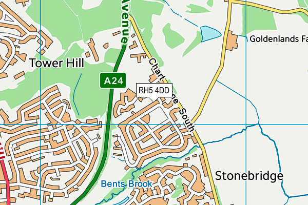 RH5 4DD map - OS VectorMap District (Ordnance Survey)