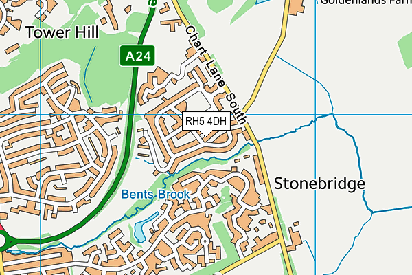 RH5 4DH map - OS VectorMap District (Ordnance Survey)