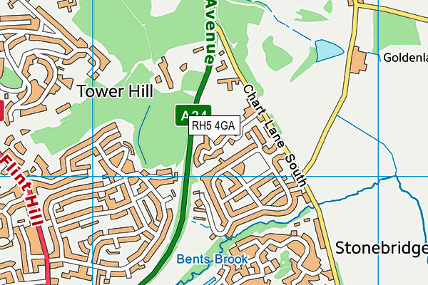 RH5 4GA map - OS VectorMap District (Ordnance Survey)