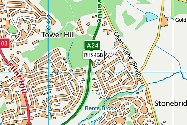 RH5 4GB map - OS VectorMap District (Ordnance Survey)