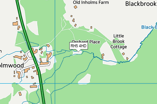 RH5 4HD map - OS VectorMap District (Ordnance Survey)