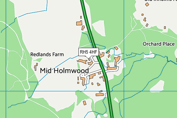 RH5 4HF map - OS VectorMap District (Ordnance Survey)