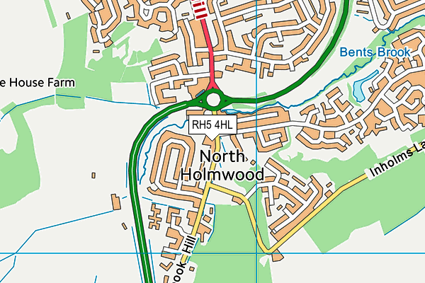 RH5 4HL map - OS VectorMap District (Ordnance Survey)