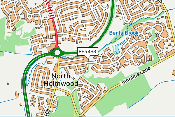 RH5 4HS map - OS VectorMap District (Ordnance Survey)