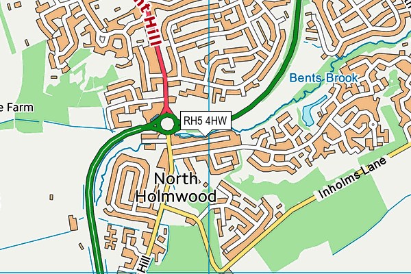 RH5 4HW map - OS VectorMap District (Ordnance Survey)